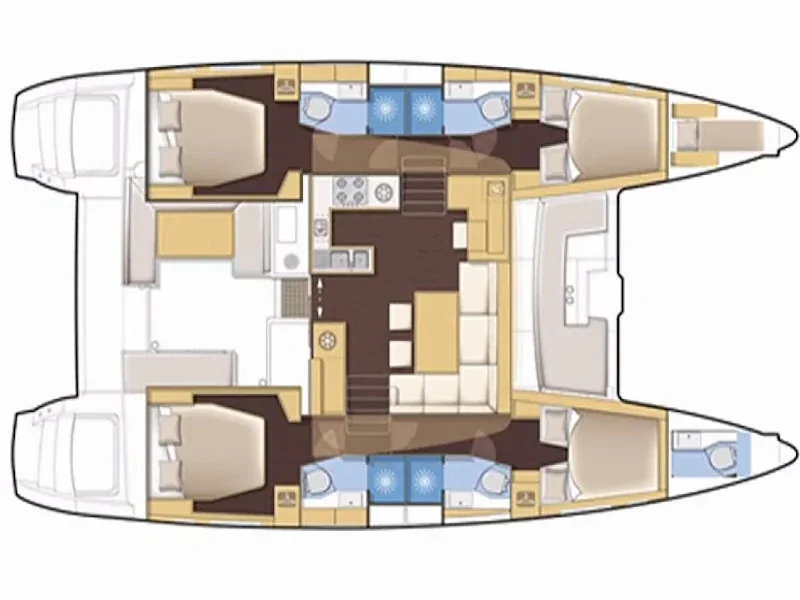 Grundriss der Yacht LAGOON 450 F - Buena Suerte
