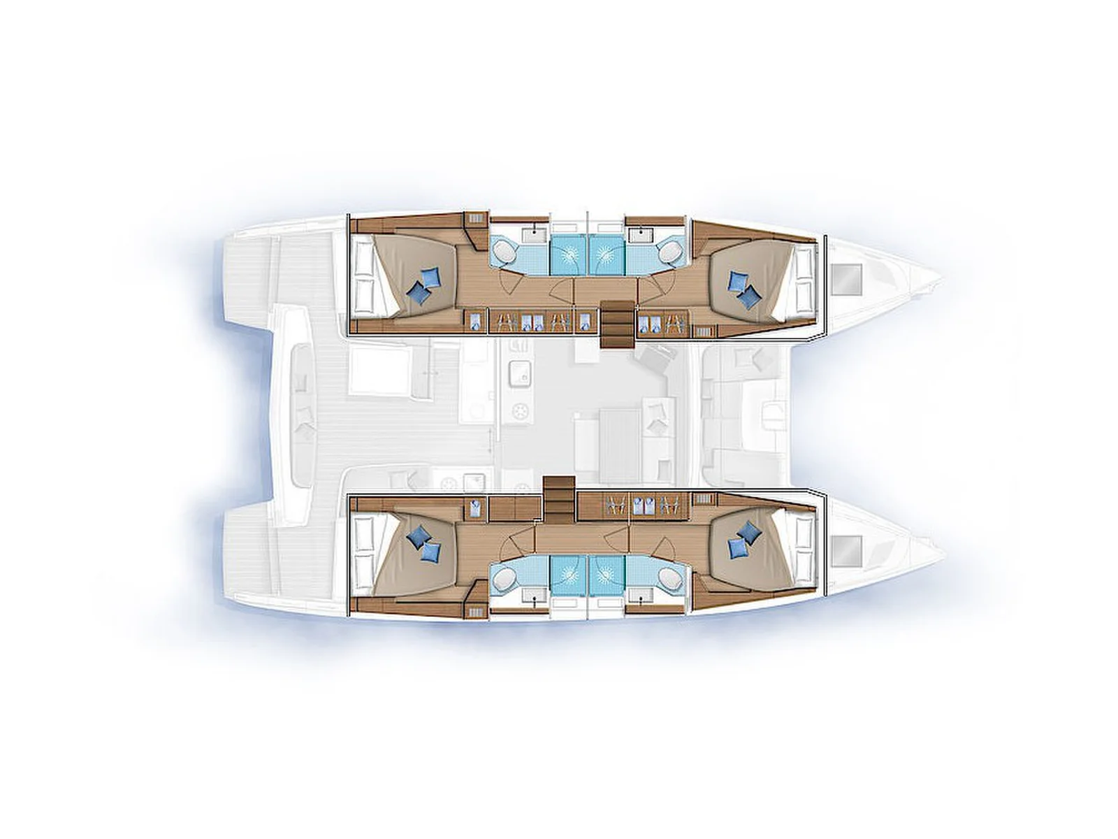 Grundriss der Yacht LAGOON 46 - Madame El Grande