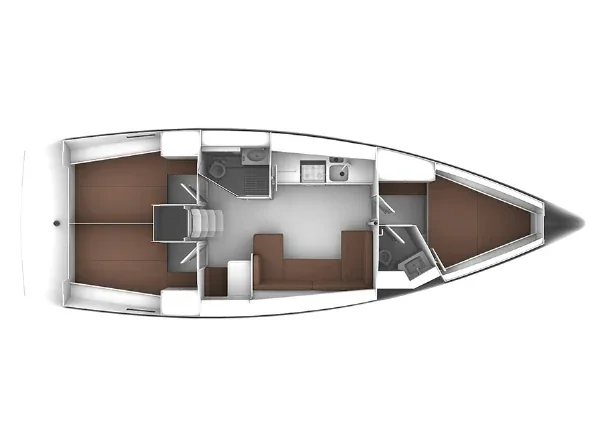 Grundriss der Yacht BAVARIA Cruiser 41 - Vittoria