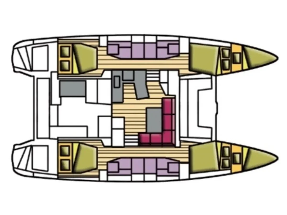 Grundriss der Yacht LAGOON 42 - Maisha