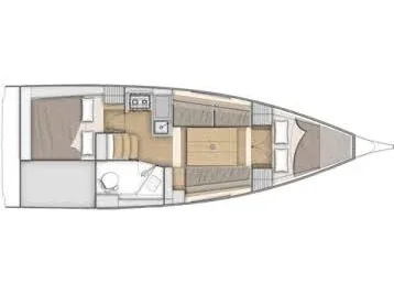 Grundriss der Yacht BENETEAU Oceanis 30.1 - Carina