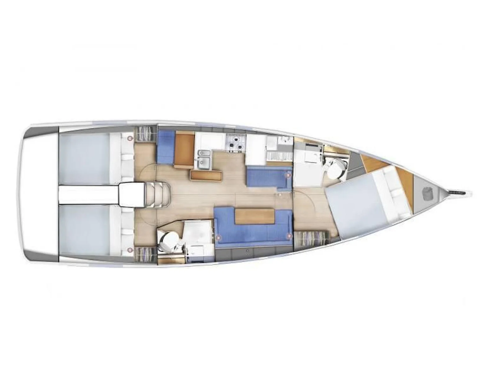 Grundriss der Yacht JEANNEAU Sun Odyssey 410 - Aris
