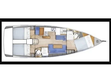 Grundriss der Yacht JEANNEAU Sun Odyssey 410 - Ohana