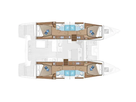 Grundriss der Yacht LAGOON 46 - Sol Griso