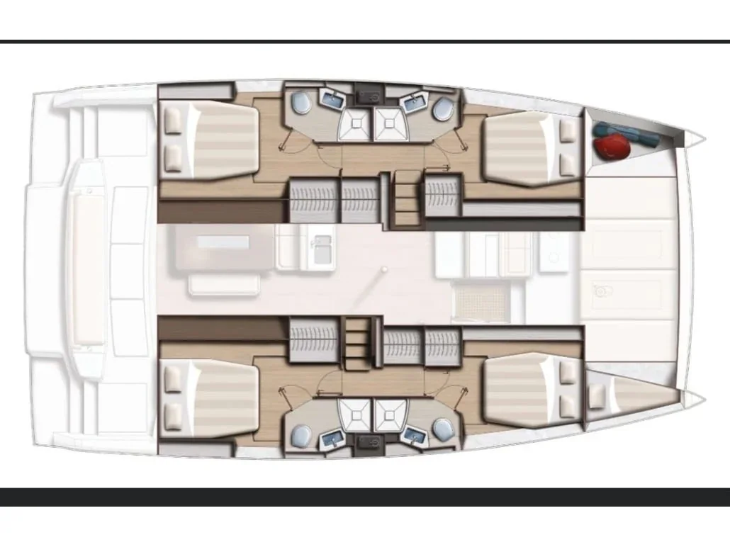 Grundriss der Yacht CATANA Bali 4.6 - Mayflower
