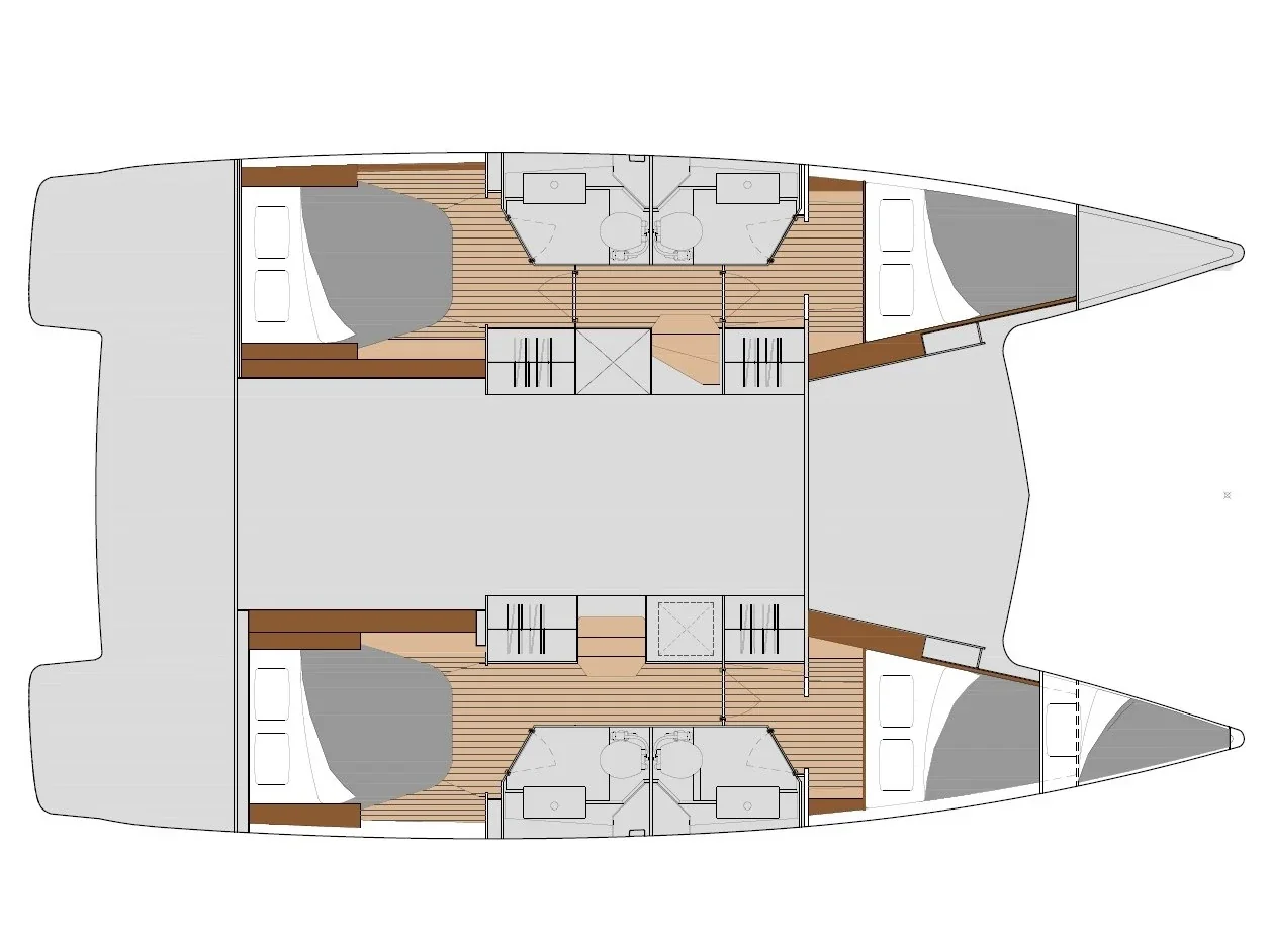 Grundriss der Yacht FOUNTAINE PAJOT Isla 40 - Sailor Venus
