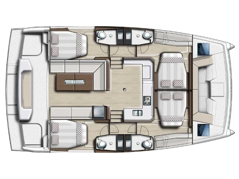 Grundriss der Yacht CATANA Bali Catspace - Silvia B