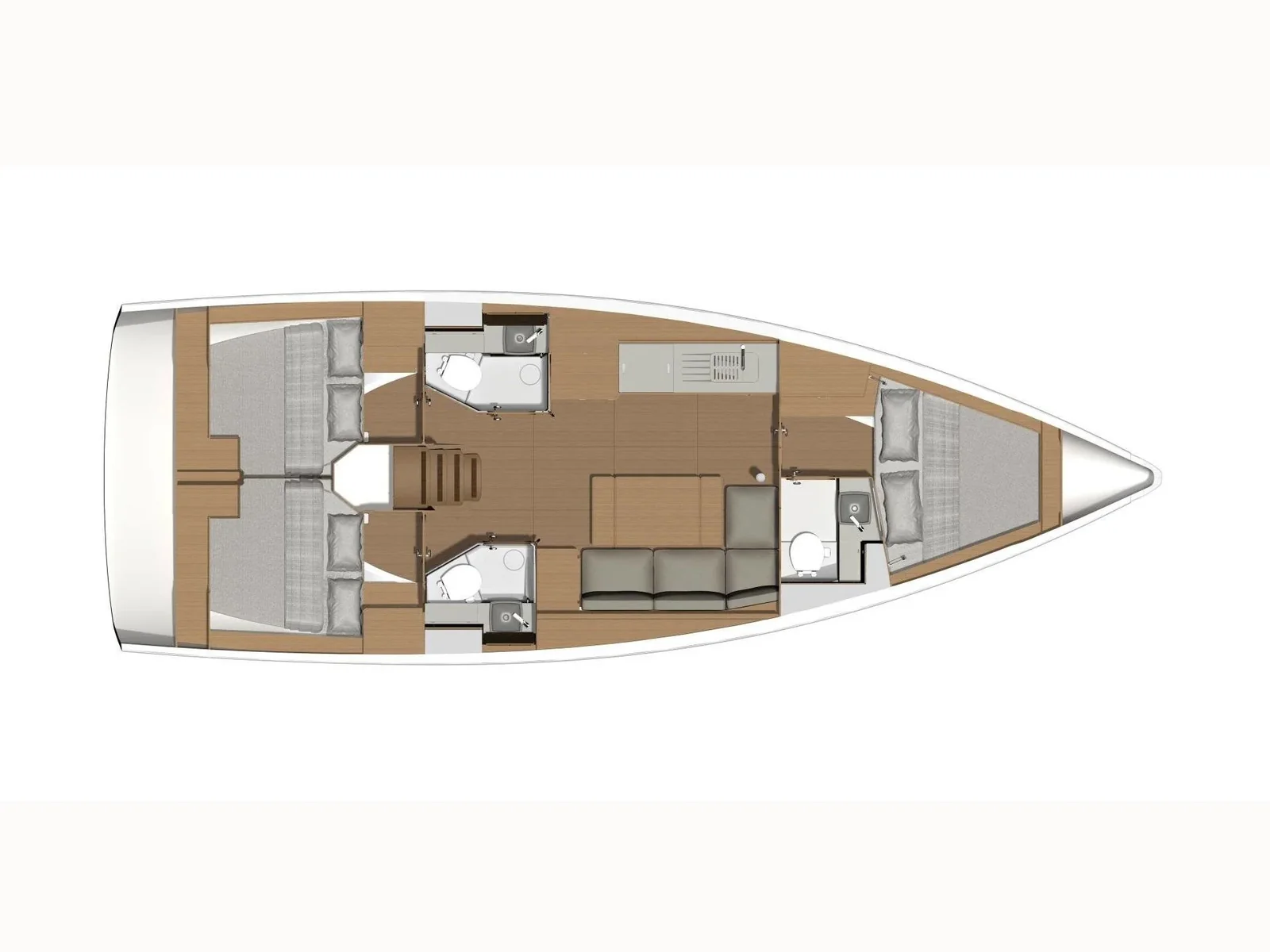 Grundriss der Yacht DUFOUR 390 Grand Large - Special One
