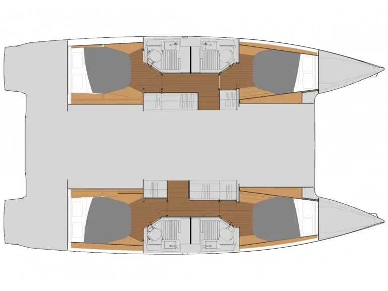 Grundriss der Yacht FOUNTAINE PAJOT Astrea 42 - Timeless Planet