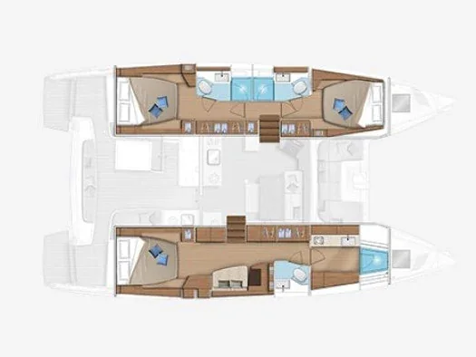 Grundriss der Yacht LAGOON 46 - Changes