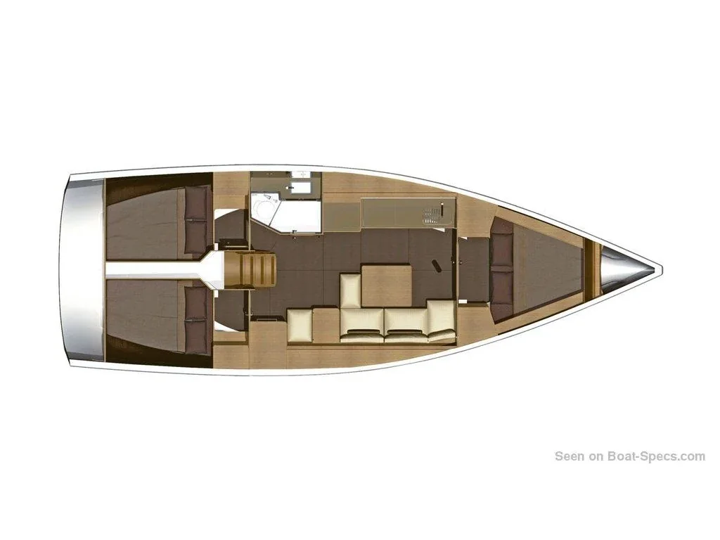 Grundriss der Yacht DUFOUR 382 Grand Large - Scirocco