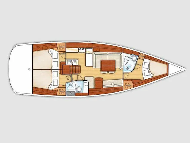 Grundriss der Yacht BENETEAU Oceanis 46 - Viento