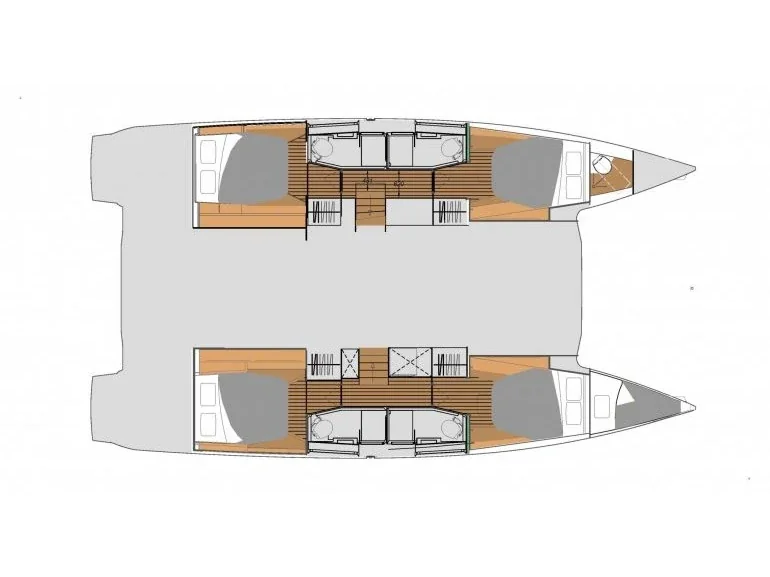 Grundriss der Yacht FOUNTAINE PAJOT Elba 45 - Night Breeze