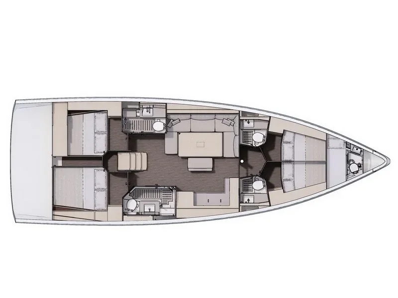 Grundriss der Yacht DUFOUR 470 - Edelweiss
