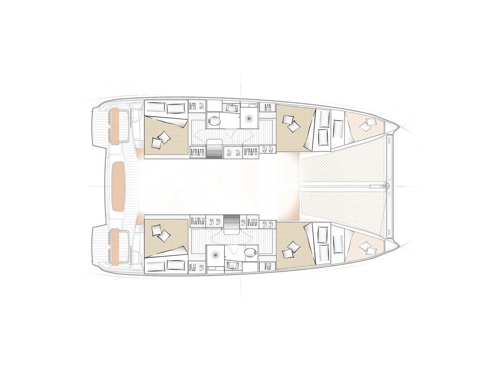 Grundriss der Yacht EXCESS-CATAMARANS 11 - Luna