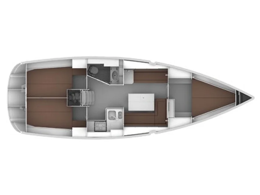 Grundriss der Yacht BAVARIA Cruiser 36 - Zenith III