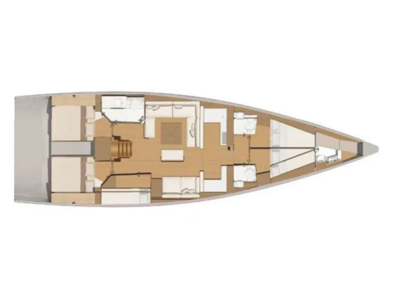 Grundriss der Yacht DUFOUR 56 Exclusive - Caterina