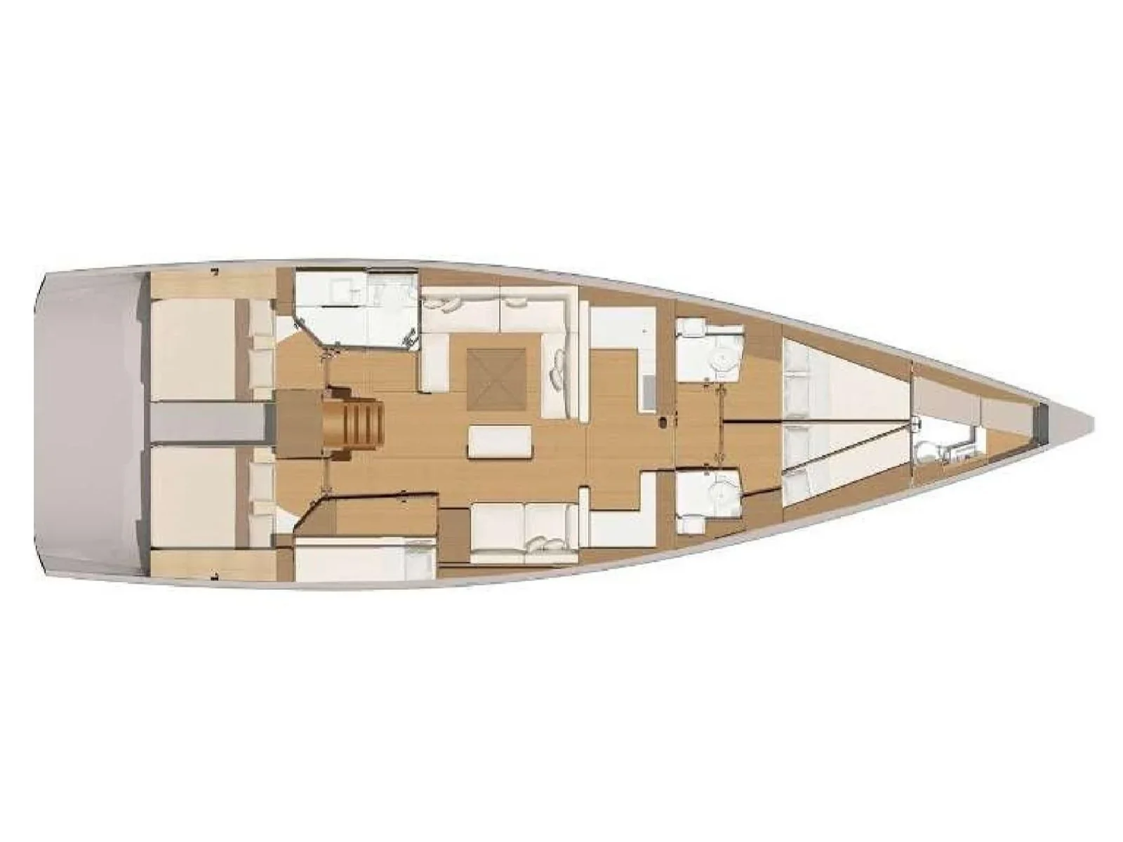 Grundriss der Yacht DUFOUR 56 Exclusive - Caterina