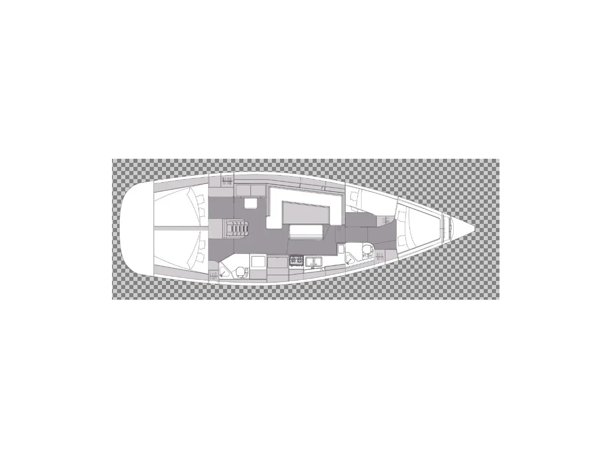 Grundriss der Yacht ELAN Impression 45.1 - Rebell Yell