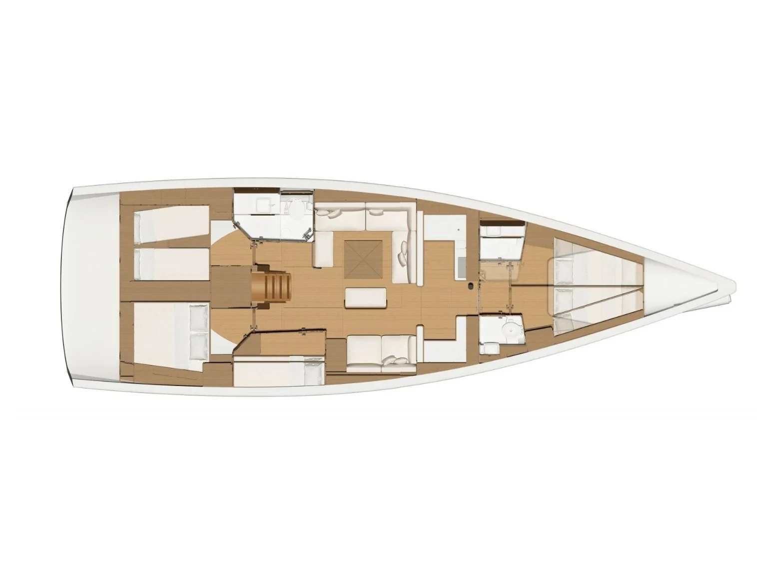 Grundriss der Yacht DUFOUR 520 Grand Large - Notus