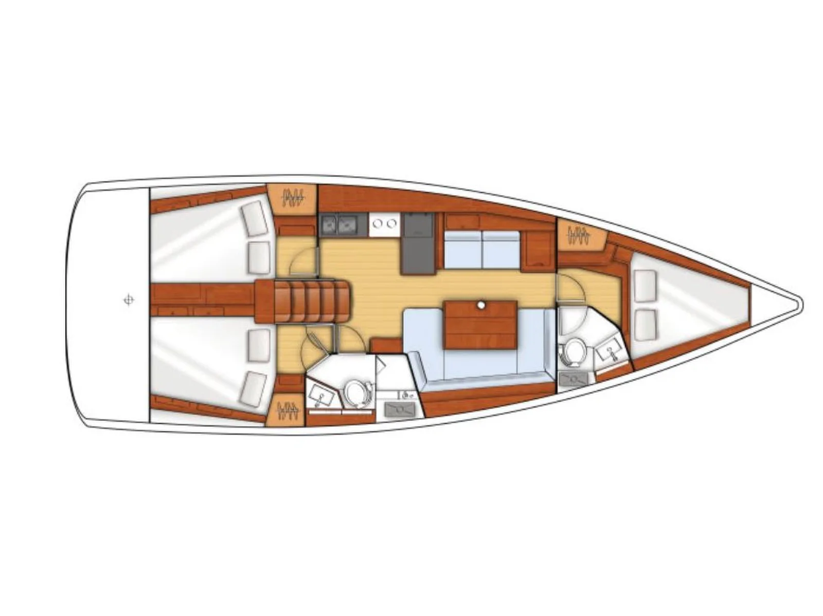 Grundriss der Yacht BENETEAU Oceanis 41 - Beleza