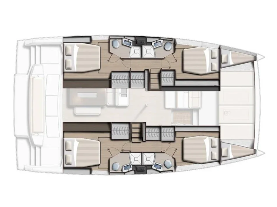 Grundriss der Yacht CATANA Bali 4.6 - My Queen