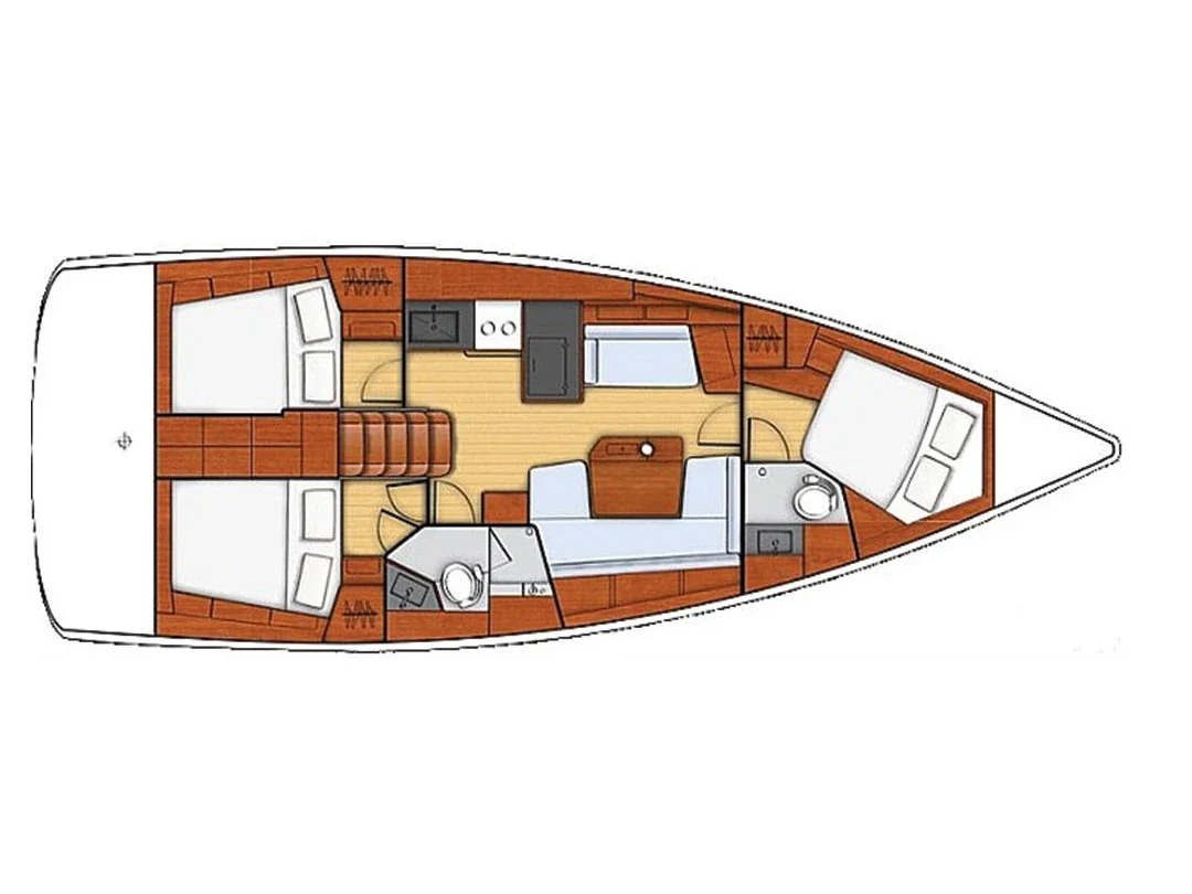 Grundriss der Yacht BENETEAU Oceanis 41.1