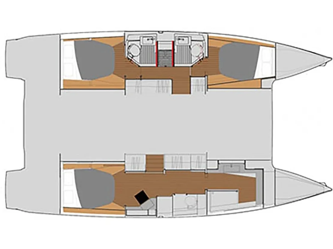 Grundriss der Yacht FOUNTAINE PAJOT Astrea 42 - Hannah III