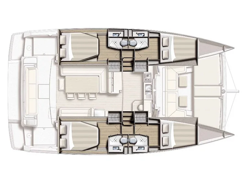 Grundriss der Yacht CATANA Bali 4.1 - Nolima
