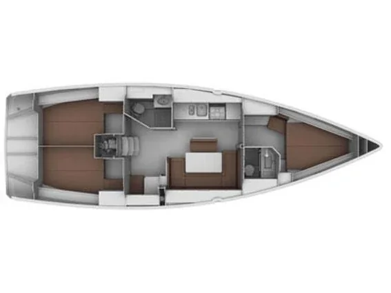 Grundriss der Yacht BAVARIA Cruiser 40 - Fortuna Redux