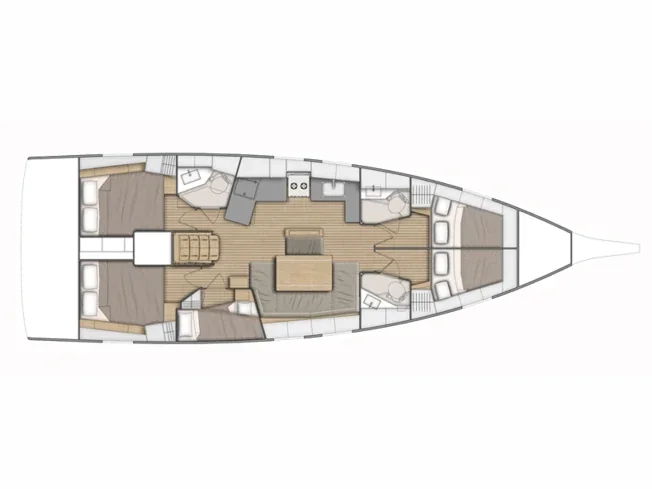 Grundriss der Yacht BENETEAU Oceanis 46.1 - Ilia