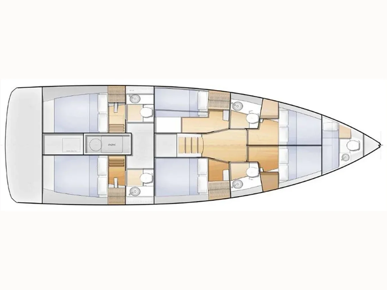 Grundriss der Yacht JEANNEAU Sun Loft 47 - Sea Eagle