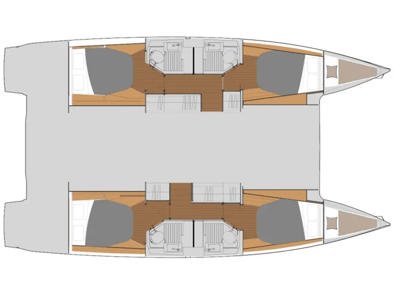 Grundriss der Yacht FOUNTAINE PAJOT Astrea 42 - Imagine