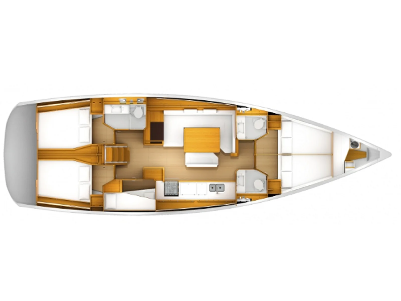 Grundriss der Yacht JEANNEAU Sun Odyssey 509 - Oceanlord