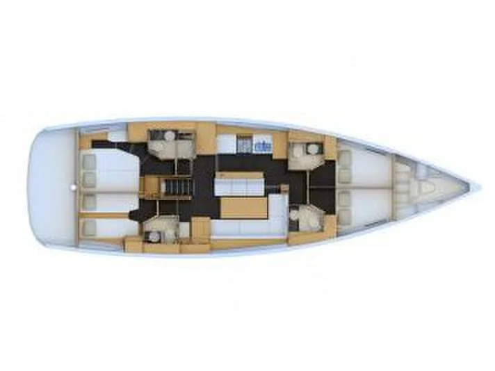 Grundriss der Yacht JEANNEAU 54 - Blue Dream