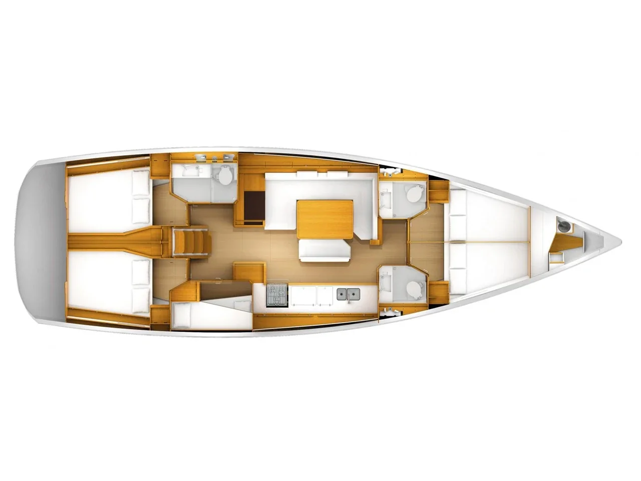 Grundriss der Yacht JEANNEAU Sun Odyssey 519 - Giuncatello