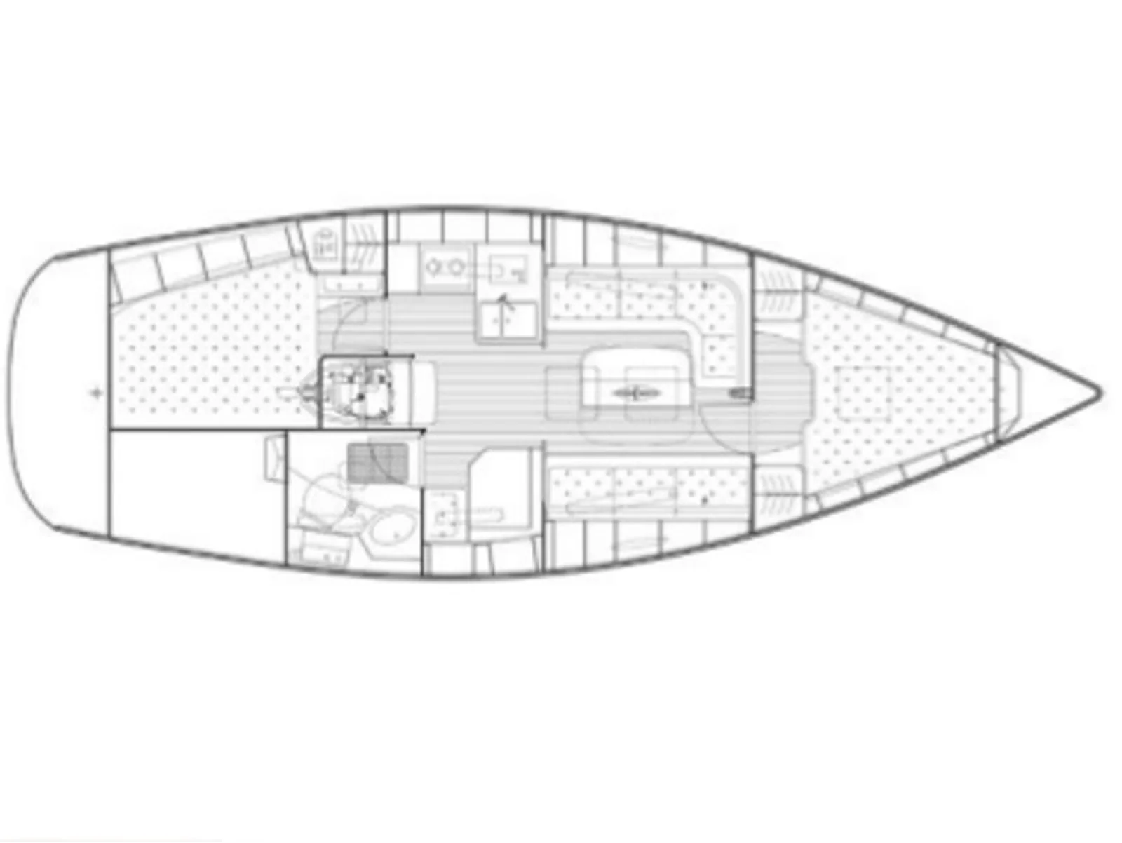 Grundriss der Yacht BAVARIA 34 Cruiser - Skippy