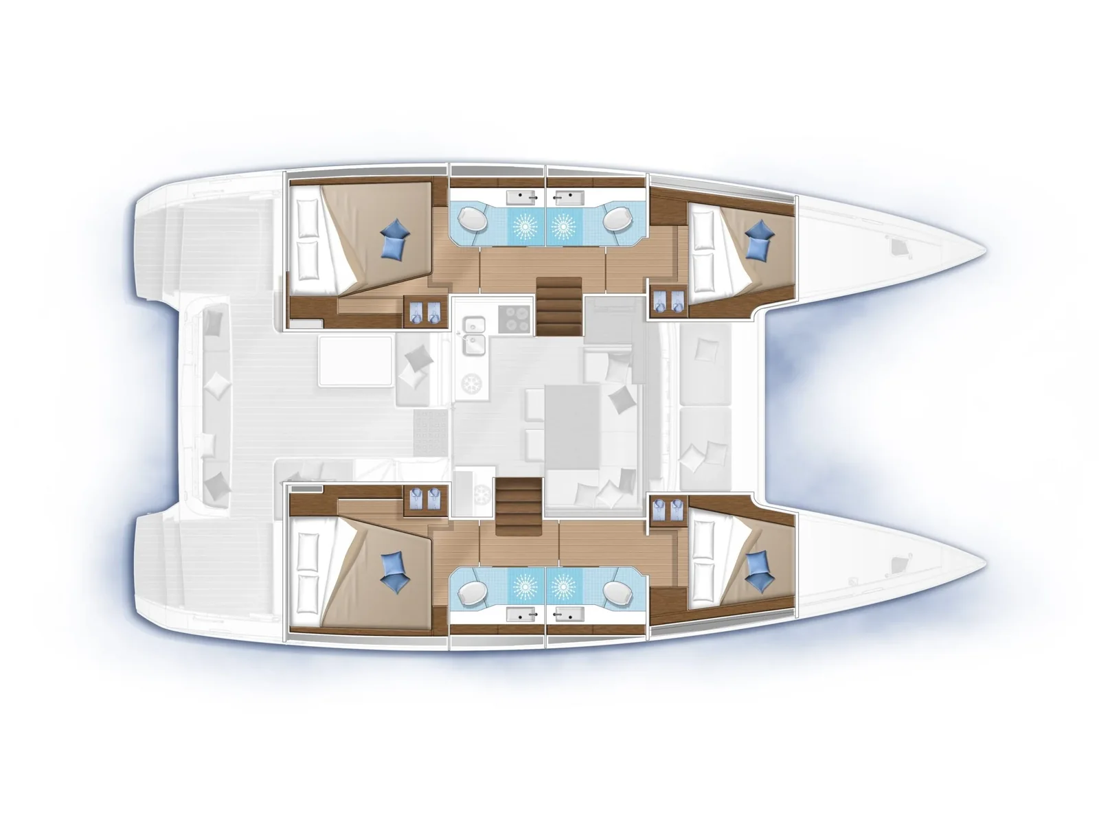 Grundriss der Yacht LAGOON 40 - DJ