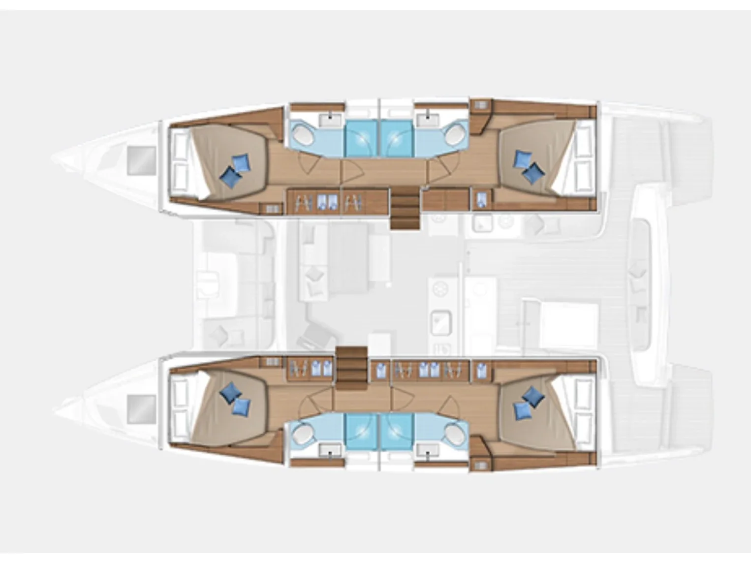 Grundriss der Yacht LAGOON 46 - Cresta Bianca