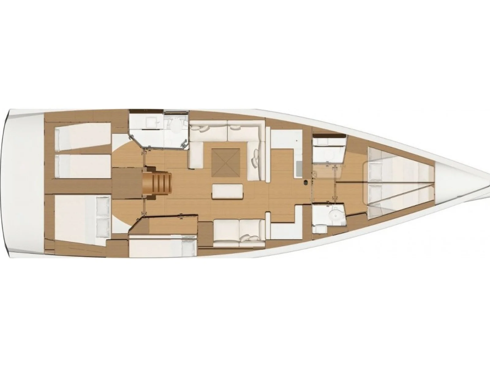 Grundriss der Yacht DUFOUR 520 Grand Large - Valle d'Aosta