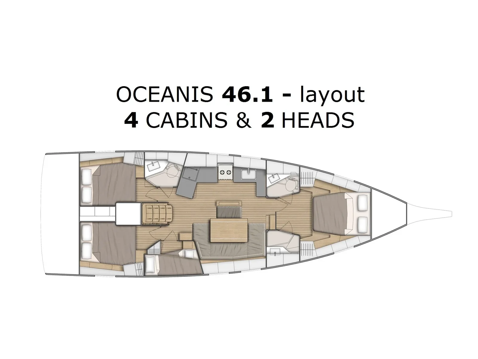 Yacht BENETEAU Oceanis 46.1 - Black Jack - Foto 1