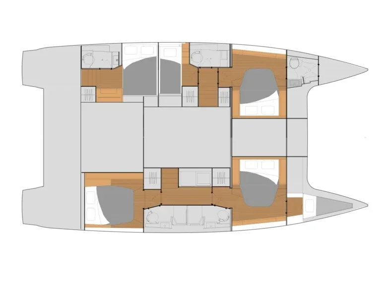 Grundriss der Yacht FOUNTAINE PAJOT Tanna 47 - Eros