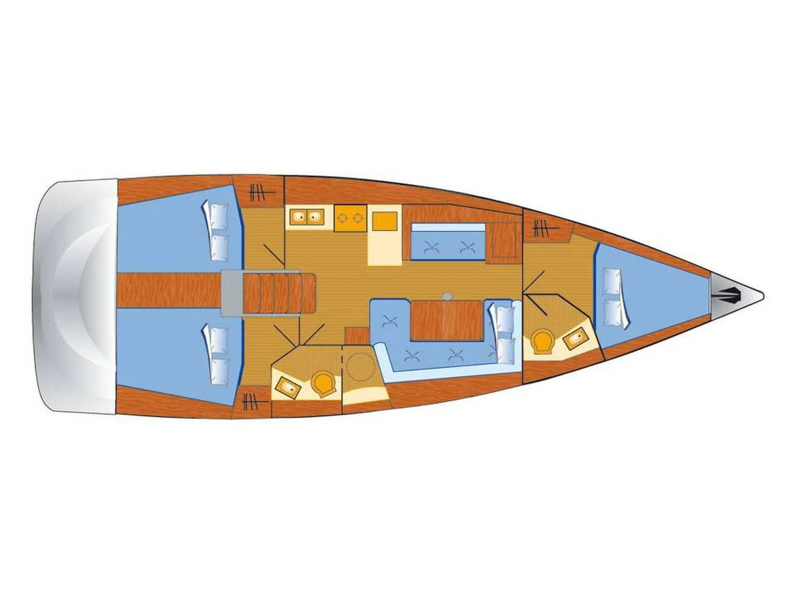 Grundriss der Yacht BENETEAU Oceanis 41 - Buddy