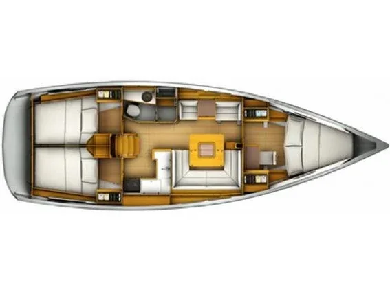 Grundriss der Yacht JEANNEAU Sun Odyssey 419 - Coconut
