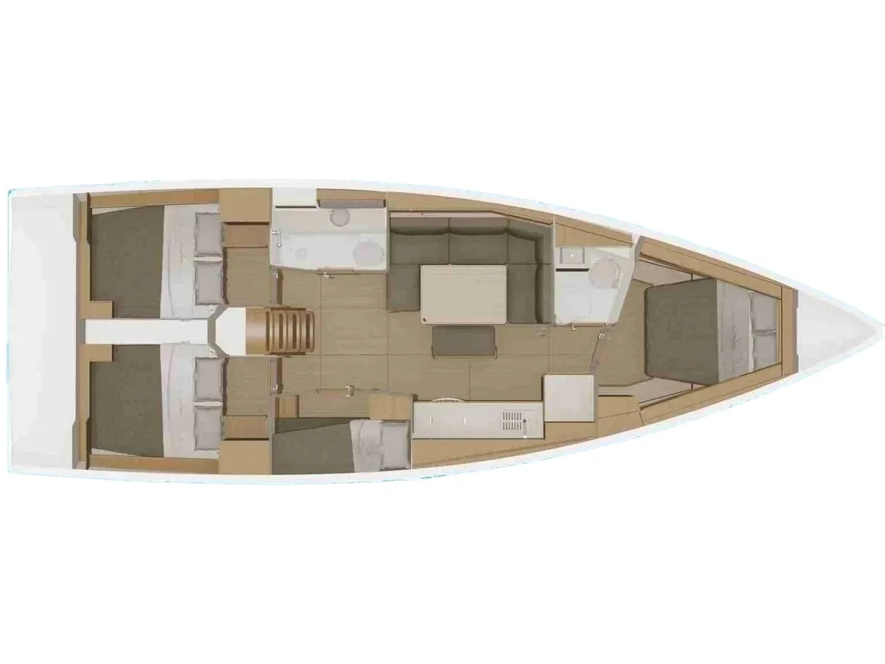 Grundriss der Yacht DUFOUR 430 Grand Large - Sanluis Blues