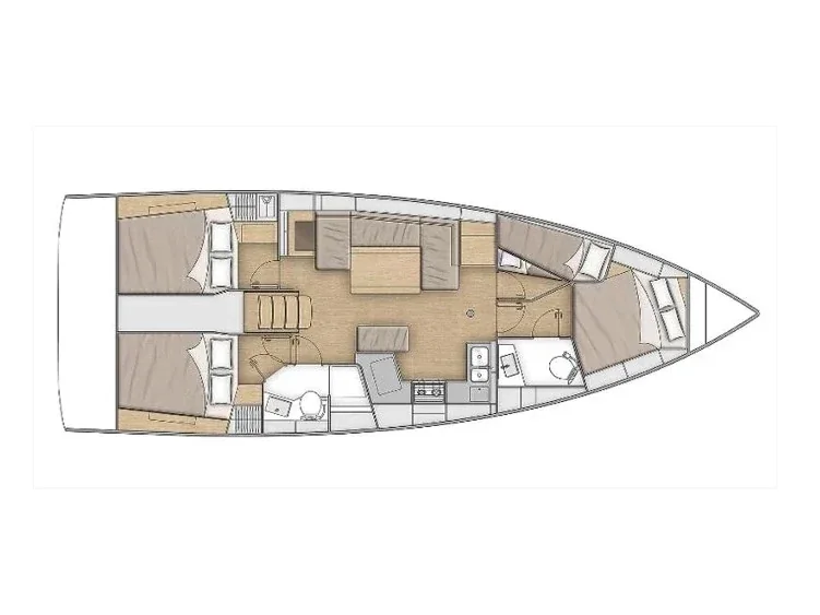 Grundriss der Yacht BENETEAU Oceanis 40.1 - Rosalba