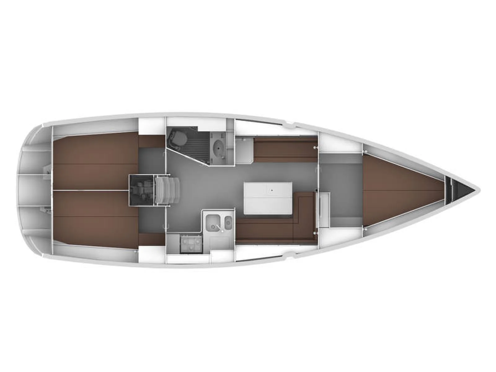 Grundriss der Yacht BAVARIA Cruiser 36 - Carpe Diem