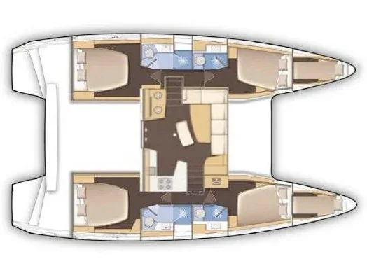Grundriss der Yacht LAGOON 42 - Sissi