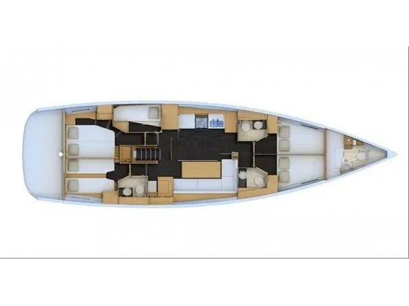 Grundriss der Yacht JEANNEAU 54 - Pelagic Sail