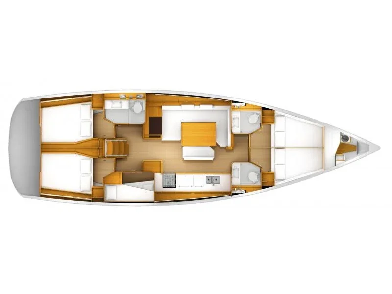 Grundriss der Yacht JEANNEAU Sun Odyssey 519 - Panagia
